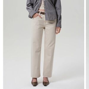 Citizens Of Humanity Beige Straight Leg Jeans